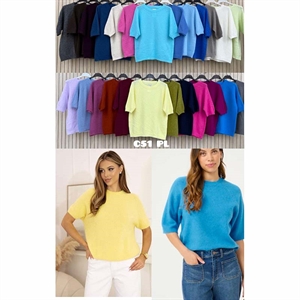 Sweter damski z krótkim rękawem