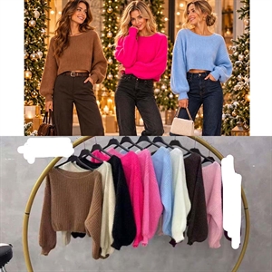 Sweter damski okrągły