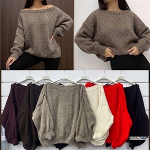 Sweter damski okrągły