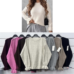 Sweter damski okrągły
