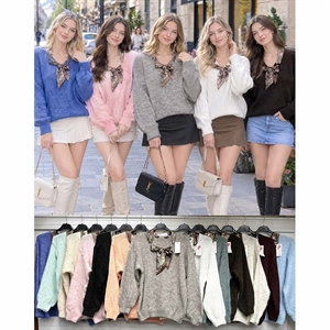 Sweter damski okrągły