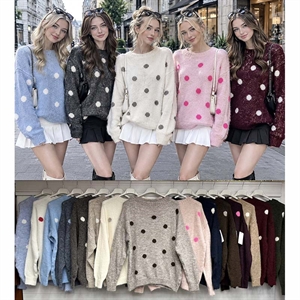 Sweter damski okrągły