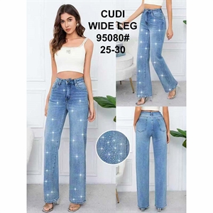 Jeansy szerokie nogawki  25-30