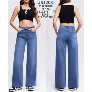 Jeansy szerokie nogawki  M-4XL