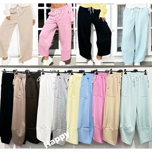 Spodnie szerokie nogawki damskie produkt Włoski