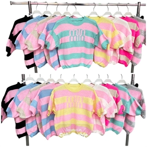 Sweter damski z krótkim rękawem