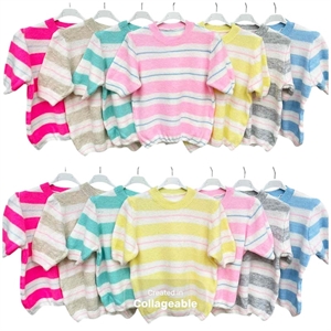 Sweter damski z krótkim rękawem