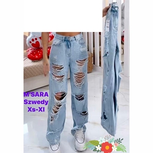 Jeansy szerokie nogawki M'sara  XS-XL