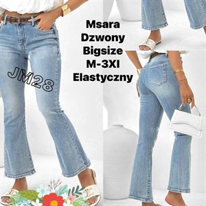 Jeansy dzwony damskie Big Size  M-3XL