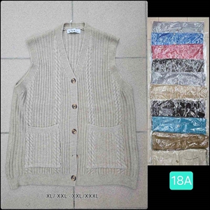 Kamizelka swetrowa zapinana na guziki  XL/2XL-2XL/3XL