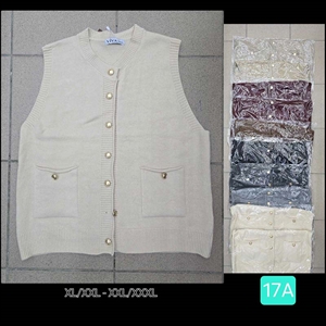 Kamizelka swetrowa zapinana na guziki  XL/2XL-2XL/3XL