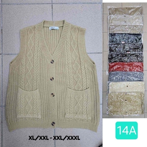 Kamizelka swetrowa zapinana na guziki  XL/2XL-2XL/3XL