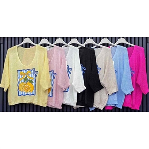 Sweter damski z dekoltem w serek