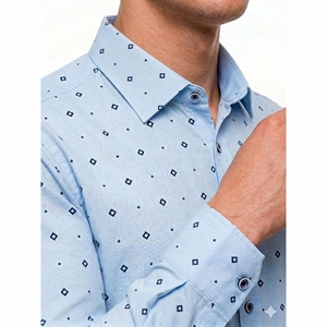 Koszula męska eleganckie we wzór krój slim fit produkt Turecki  M-2XL