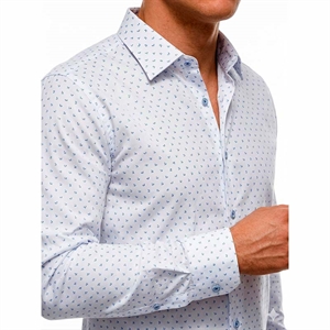Koszula męska eleganckie we wzór krój slim fit produkt Turecki  M-2XL