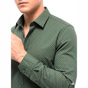 Koszula męska eleganckie we wzór krój slim fit produkt Turecki  M-2XL