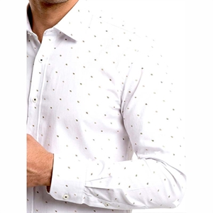 Koszula męska eleganckie we wzór krój slim fit produkt Turecki  M-2XL