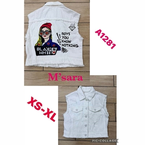 Kurtka i kamizelka jeansowa M'sara  XS-XL
