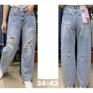 Jeansy szerokie nogawki  34-42