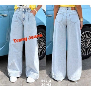 Jeansy szerokie nogawki  34-42
