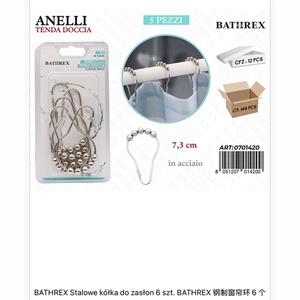 Kółka do zasłon prysznicowych