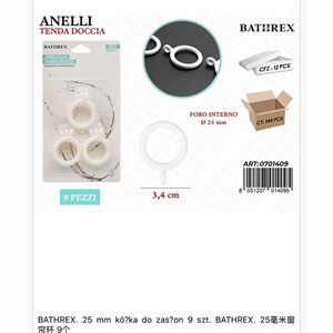 Kółka do zasłon prysznicowych