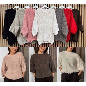 Sweter damski okrągły