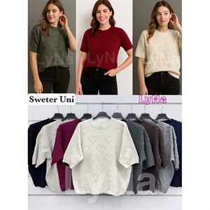Sweter damski z krótkim rękawem
