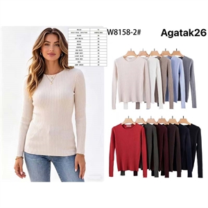 Sweter damski okrągły