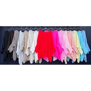 Sweter damski z dekoltem w serek