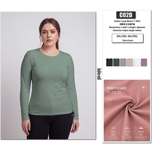 Koszulka damska bawełniana z długim rękawem  2XL/3XL-4XL/5XL