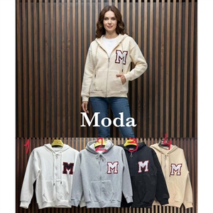 Bluza damska rozpinana na zamek z kapturem produkt Włoski  S-XL