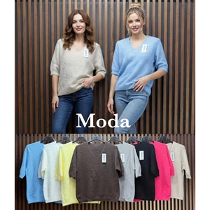Sweter damski z krótkim rękawem