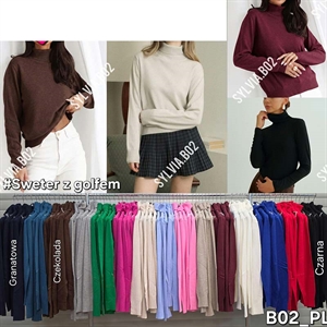 Sweter damski z golfem