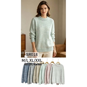 Sweter damski okrągły  M/L-XL/2XL
