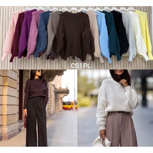 Sweter damski okrągły