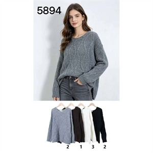 Sweter damski okrągły