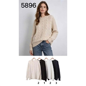 Sweter damski okrągły