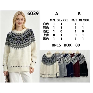 Sweter damski okrągły M/L-XL/2XL
