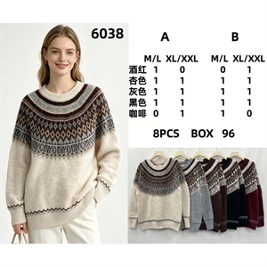 Sweter damski okrągły M/L-XL/2XL