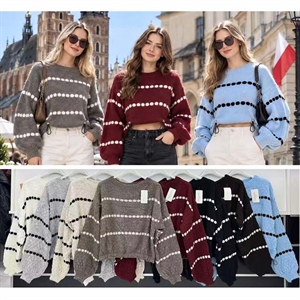 Sweter damski okrągły