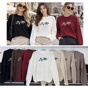 Sweter damski okrągły