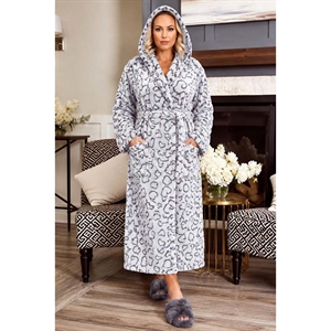 Szlafrok damski gruby polar Big Size  3XL-5XL