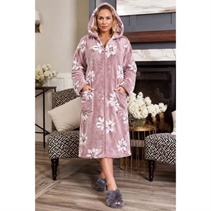 Szlafrok damski gruby polar Big Size  3XL-5XL
