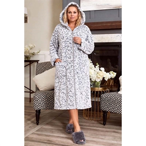 Szlafrok damski gruby polar Big Size  3XL-5XL