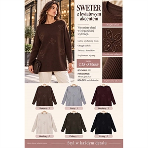 Sweter damski okrągły