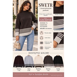 Sweter damski z półgolfem