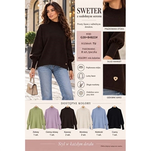 Sweter damski z półgolfem