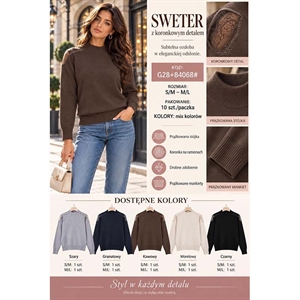 Sweter damski z półgolfem  S/M-M/L