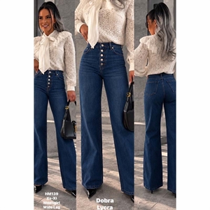 Jeansy szerokie nogawki  XS-XL